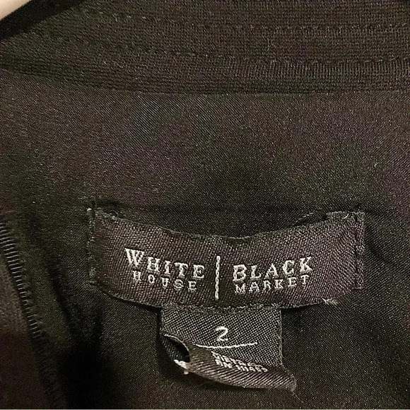 White House Black Market Women’s Blazer Jacket w/ Sequins Black Sz. 2 - Picture 5 of 9